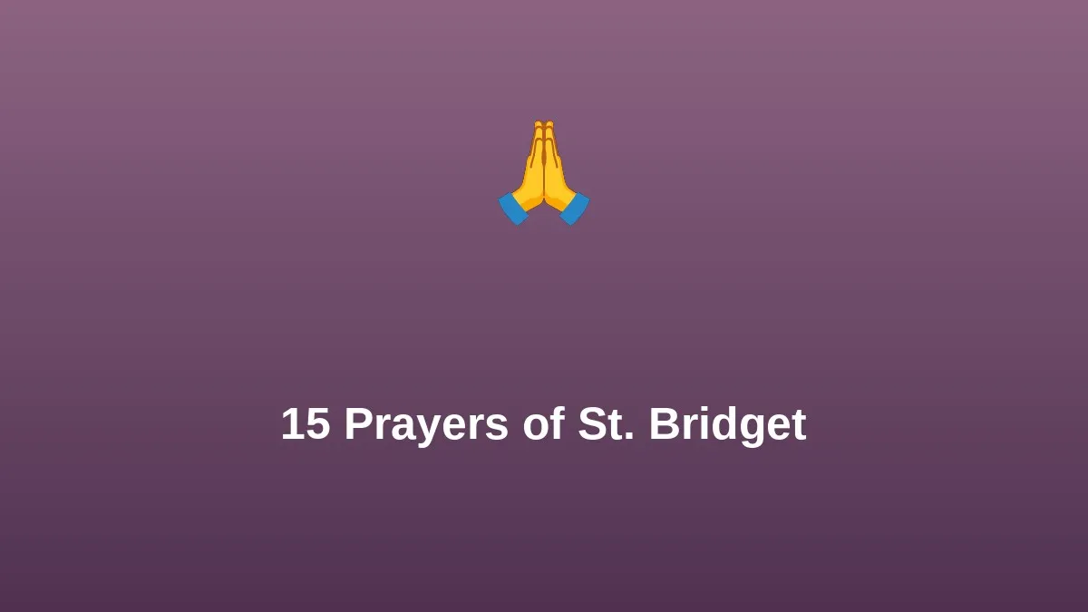 Prayers of St. Bridget