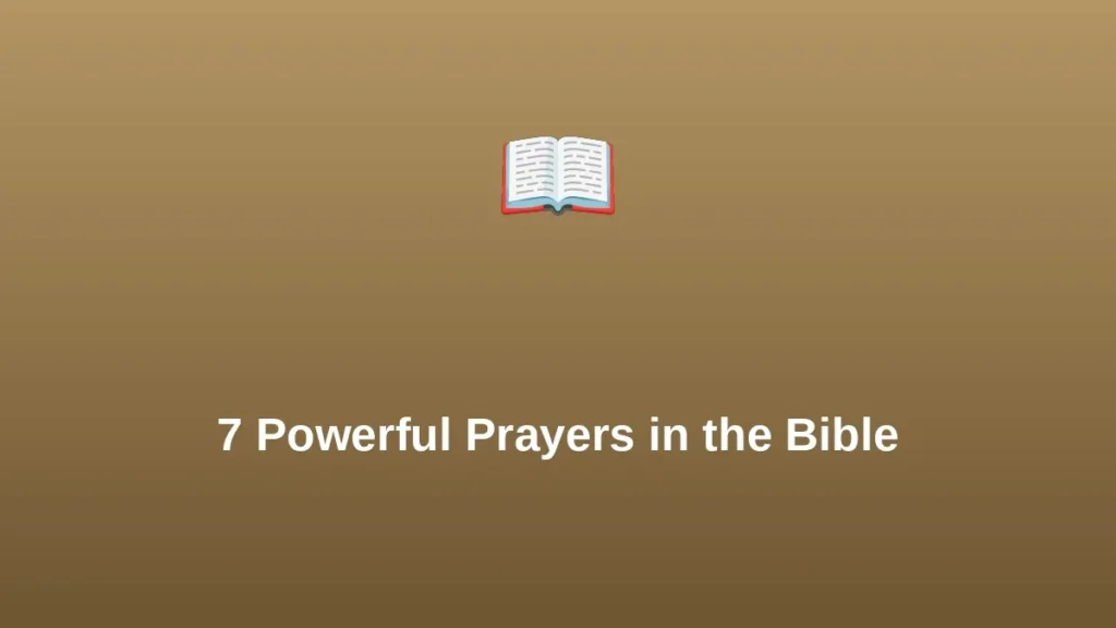 Powerful Bible Prayers