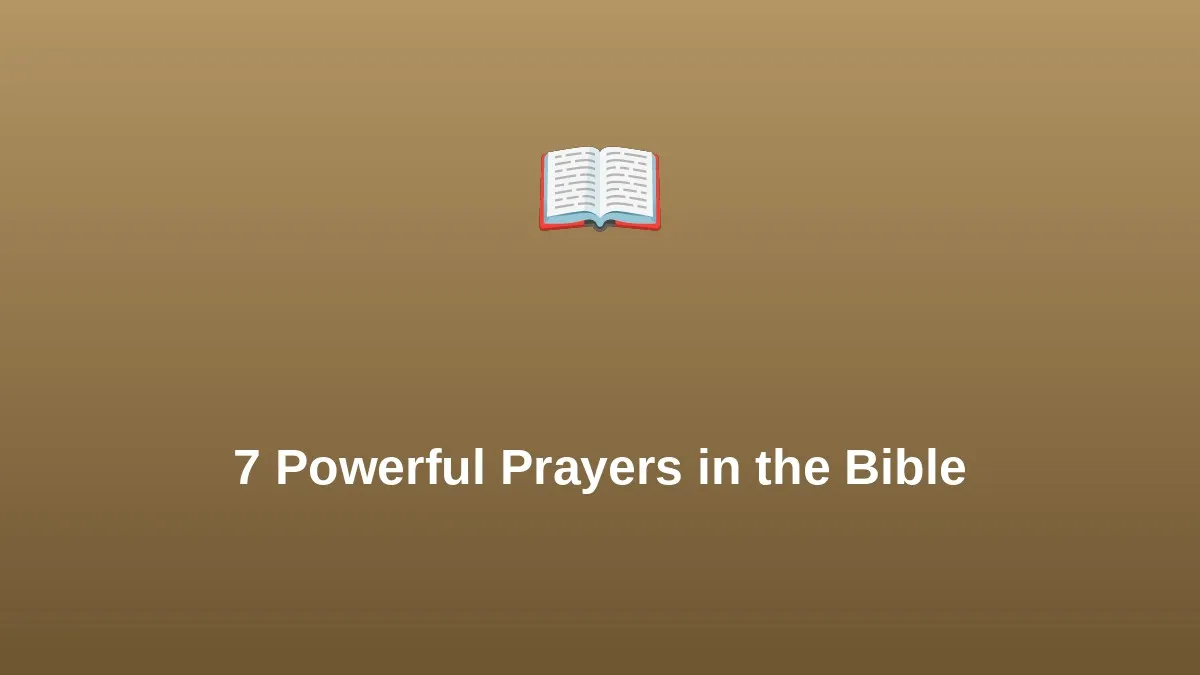 Powerful Bible Prayers