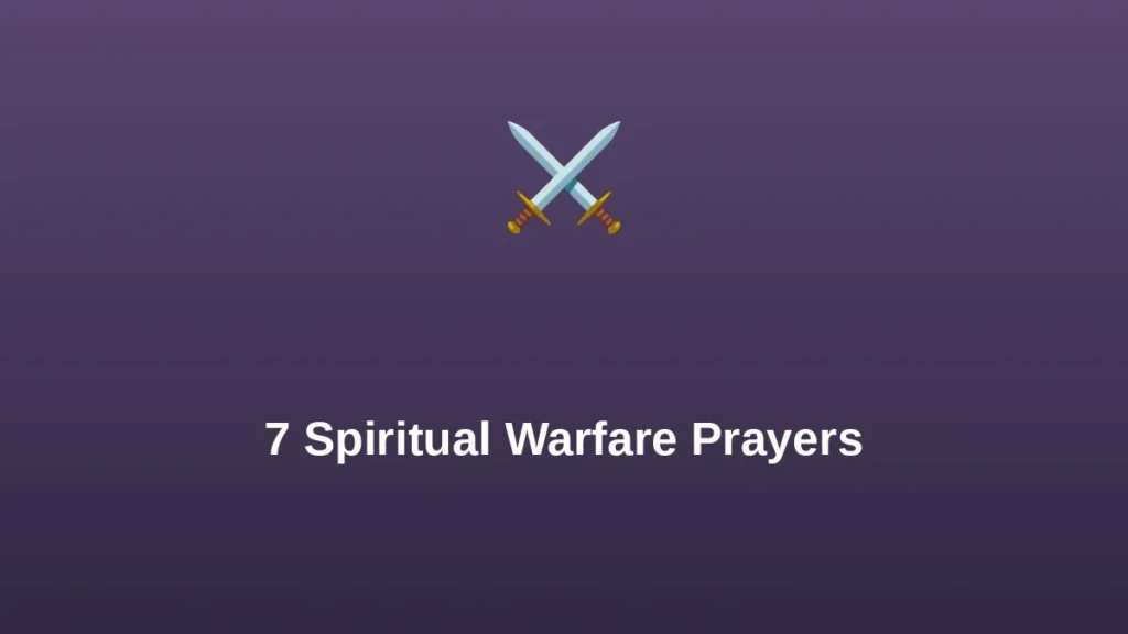 Spiritual Warfare Prayers