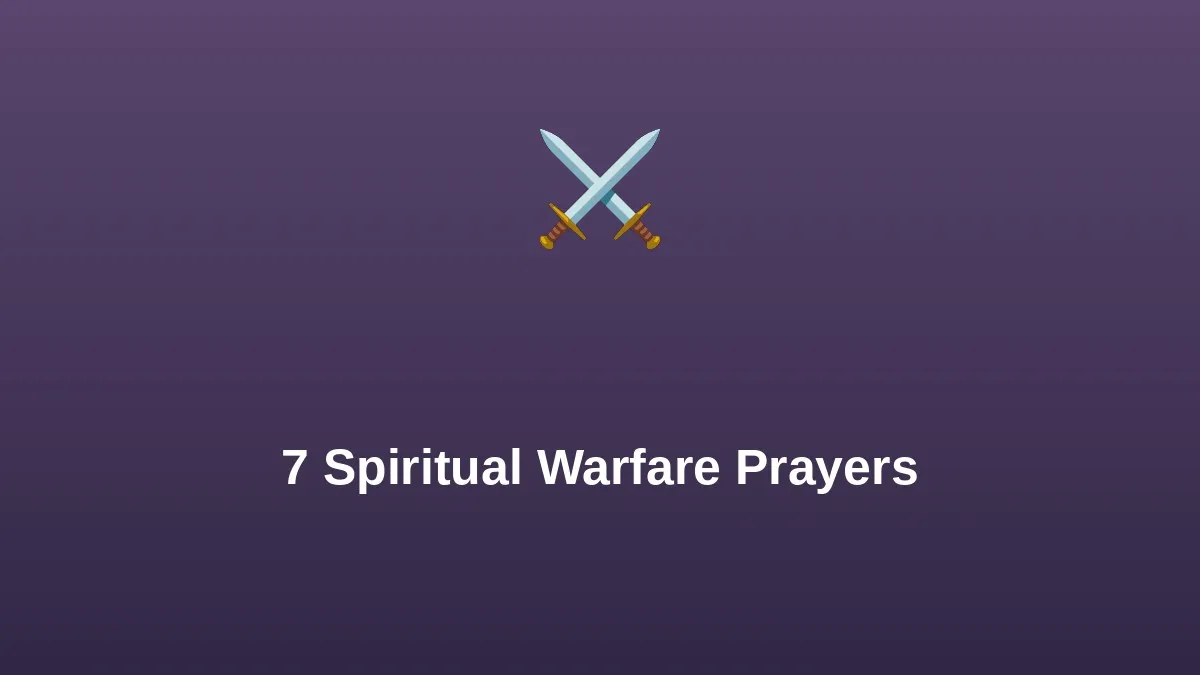 Spiritual Warfare Prayers