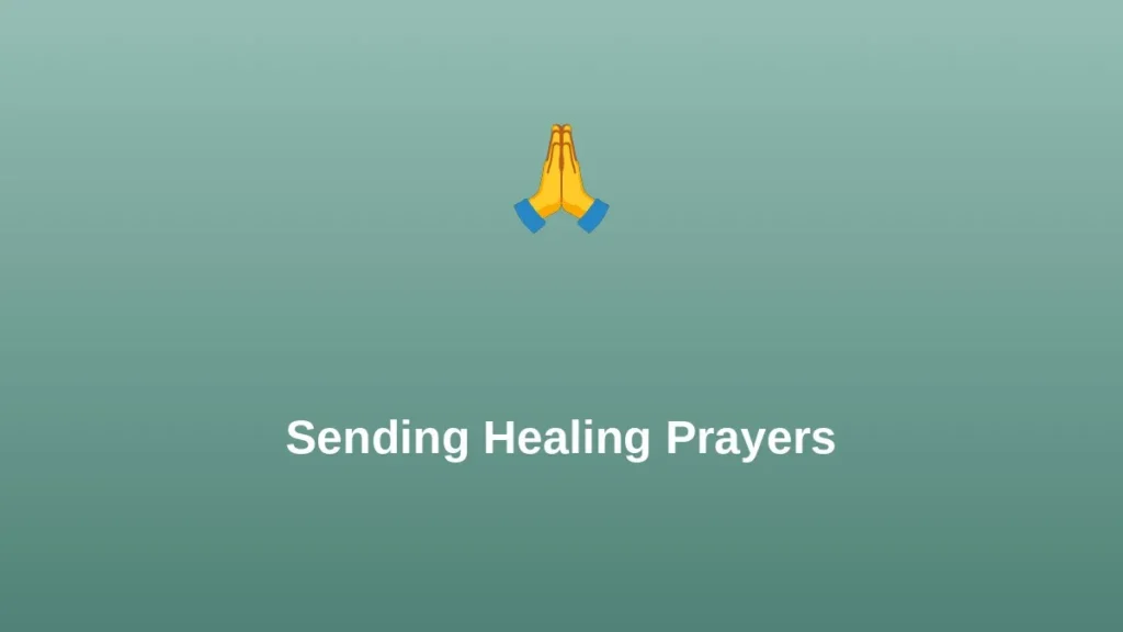 Sending Healing Prayers