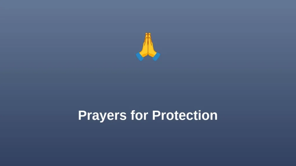 Prayers for Protection