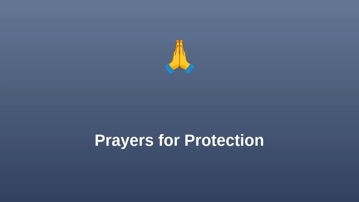 Prayers for Protection